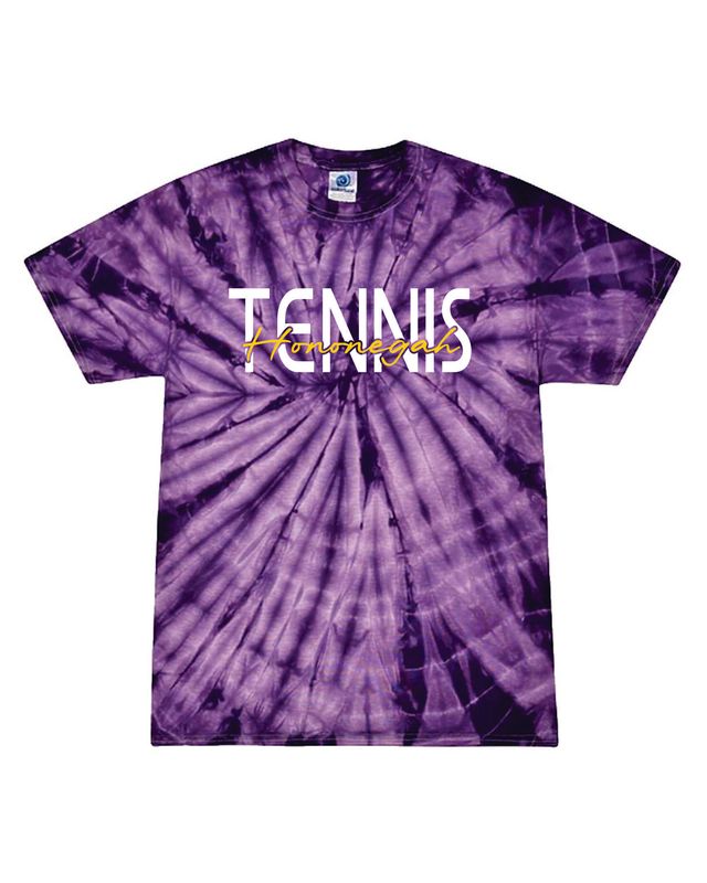 Hononegah Tennis Tie Dye T-shirt, Spider Purple