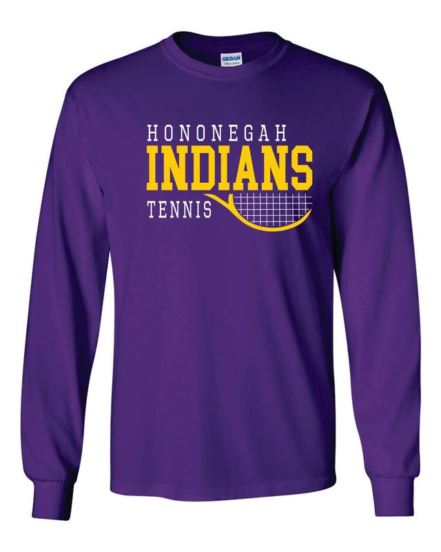 Hononegah Tennis Long Sleeve T-shirt, 4 Color Options