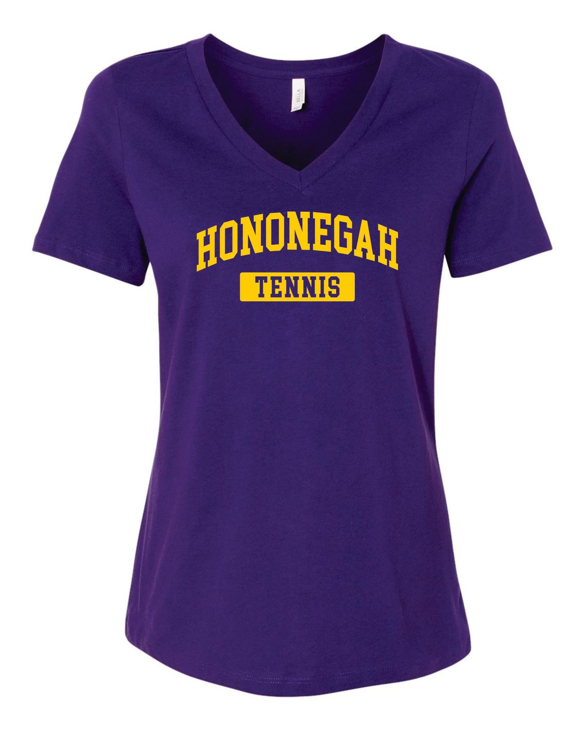 Hononegah Tennis Women's Relaxed V-Neck Tee, 3 Color Options
