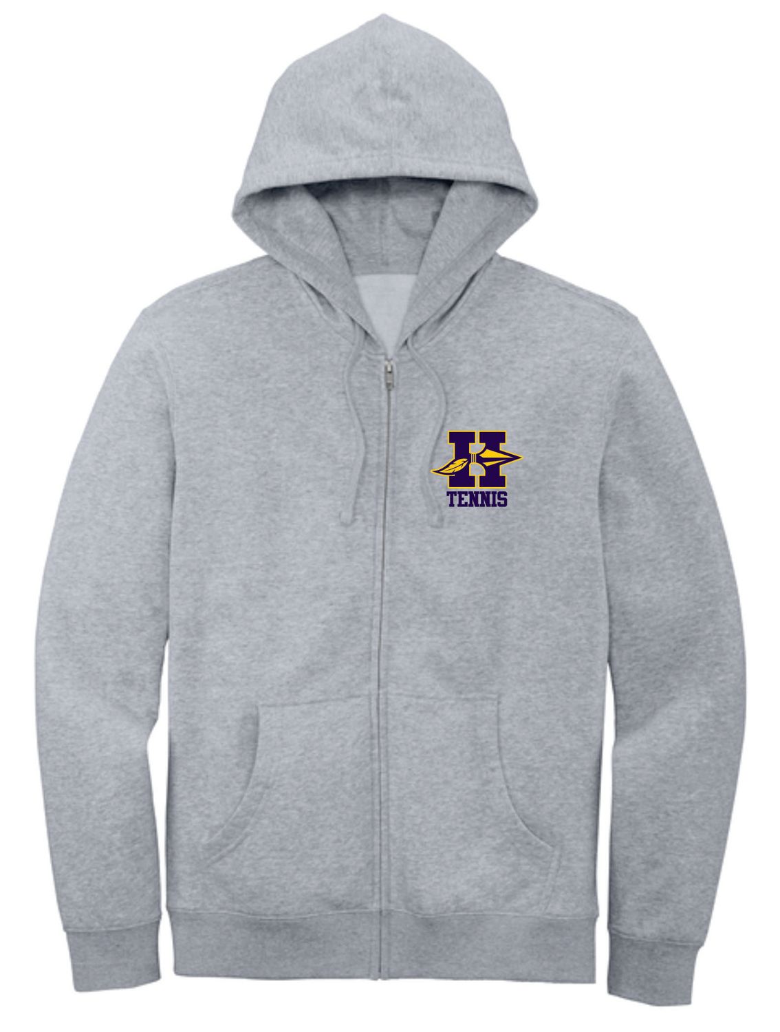 Hononegah Tennis Embroidered Full Zip Hooded Sweatshirt, 3 Color Options