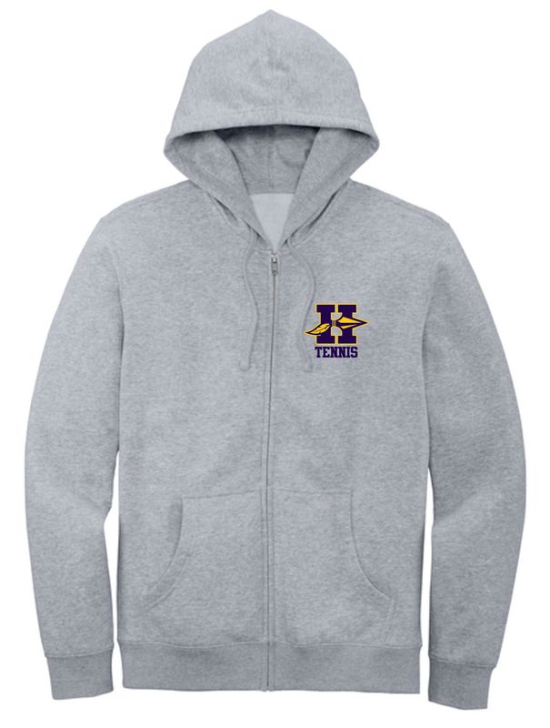 Hononegah Tennis Embroidered Full Zip Hooded Sweatshirt, 3 Color Options