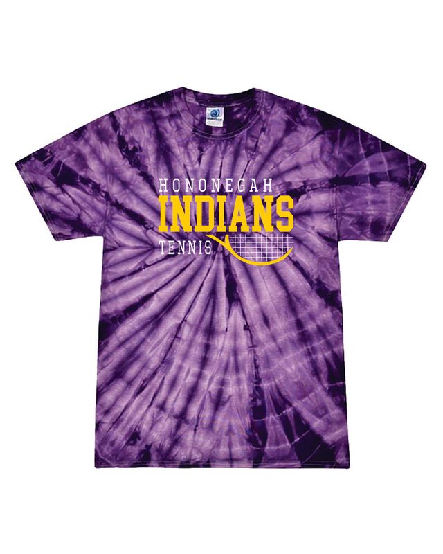 Hononegah Tennis Tie Dye T-shirt, Spider Purple