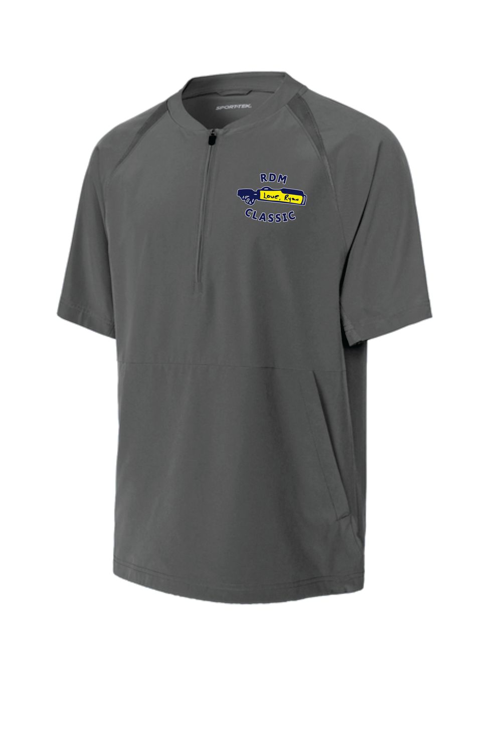 RDM FOUNDATION 1/2-ZIP SHORT SLEEVE JACKET, IRON GREY
