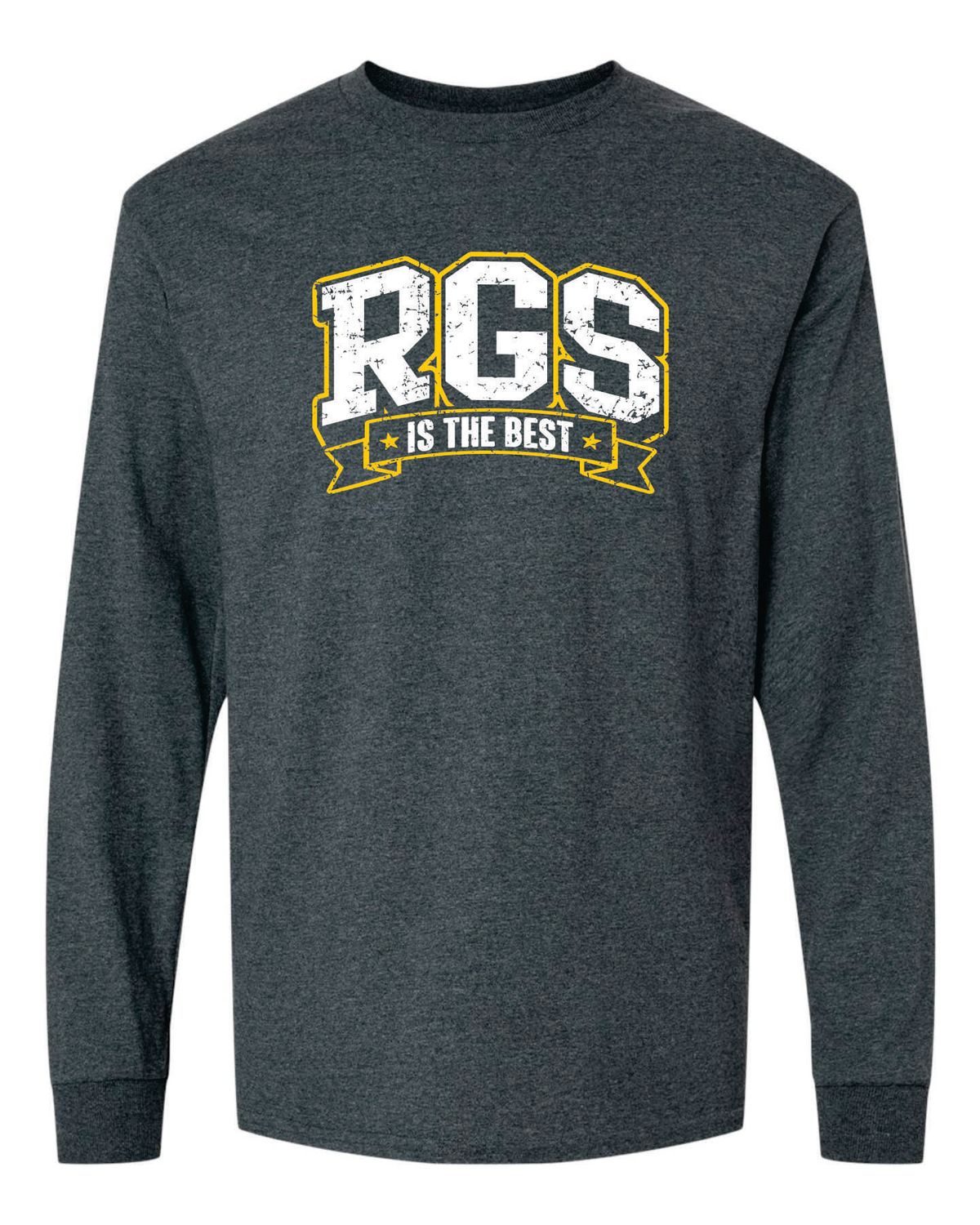 RGS LONG SLEEVE T-SHIRT, DARK HEATHER GREY