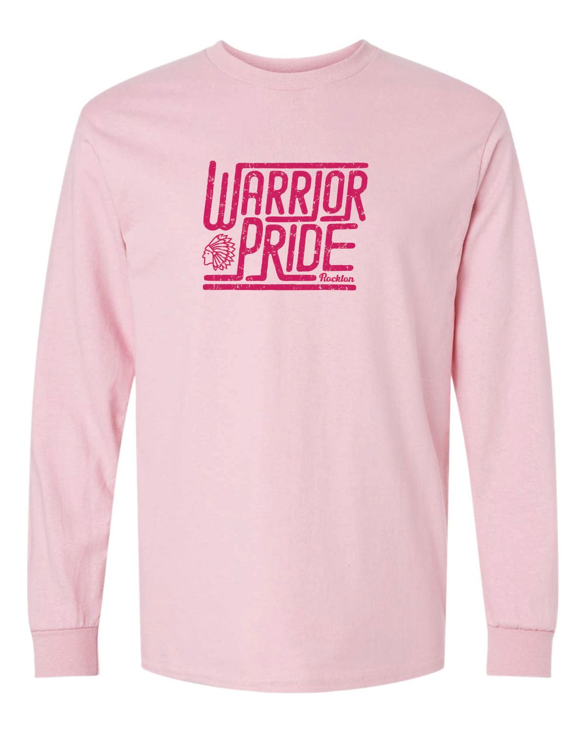 WARRIOR PRIDE LONG SLEEVE T-SHIRT, LIGHT PINK