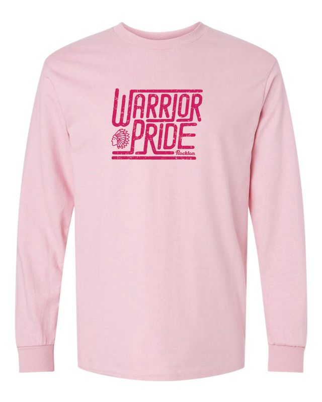 WARRIOR PRIDE LONG SLEEVE T-SHIRT, LIGHT PINK