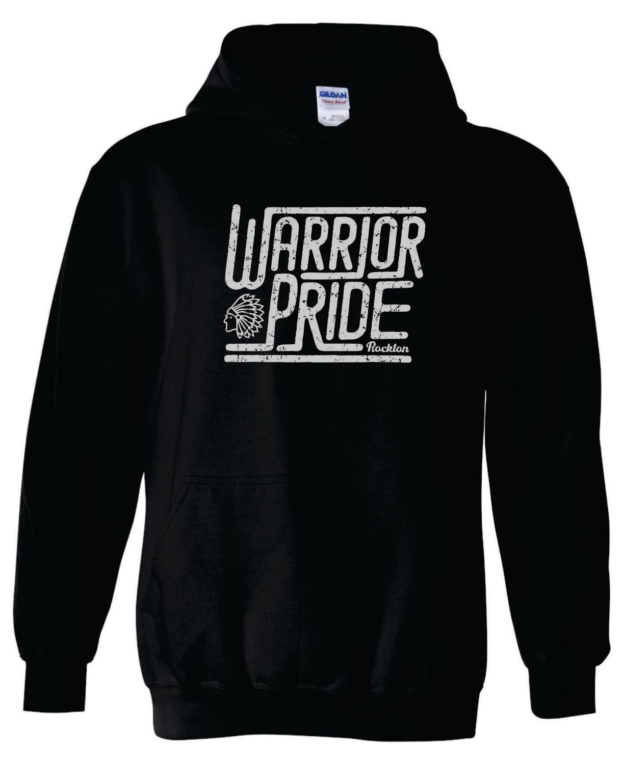 WARRIOR PRIDE HOODED SWEATSHIRT, BLACK