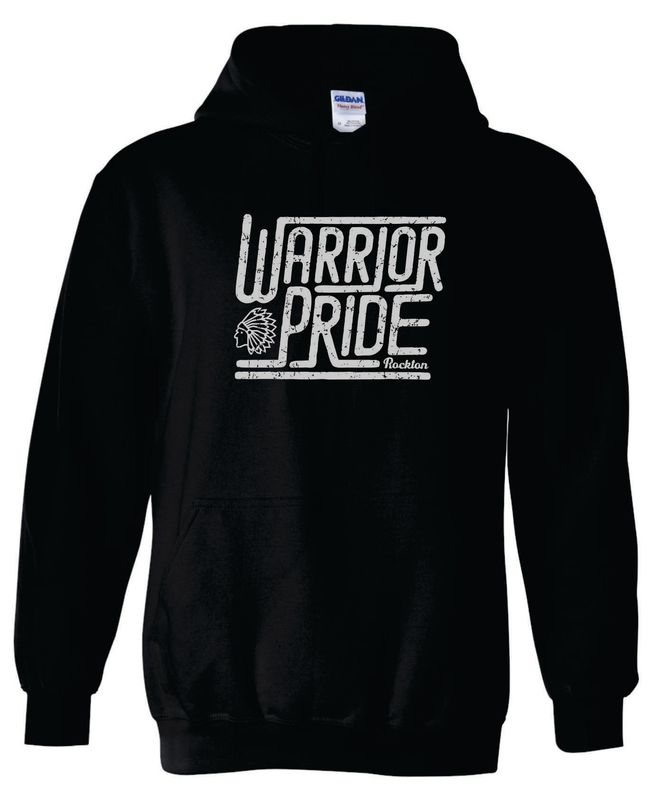 WARRIOR PRIDE HOODED SWEATSHIRT, BLACK