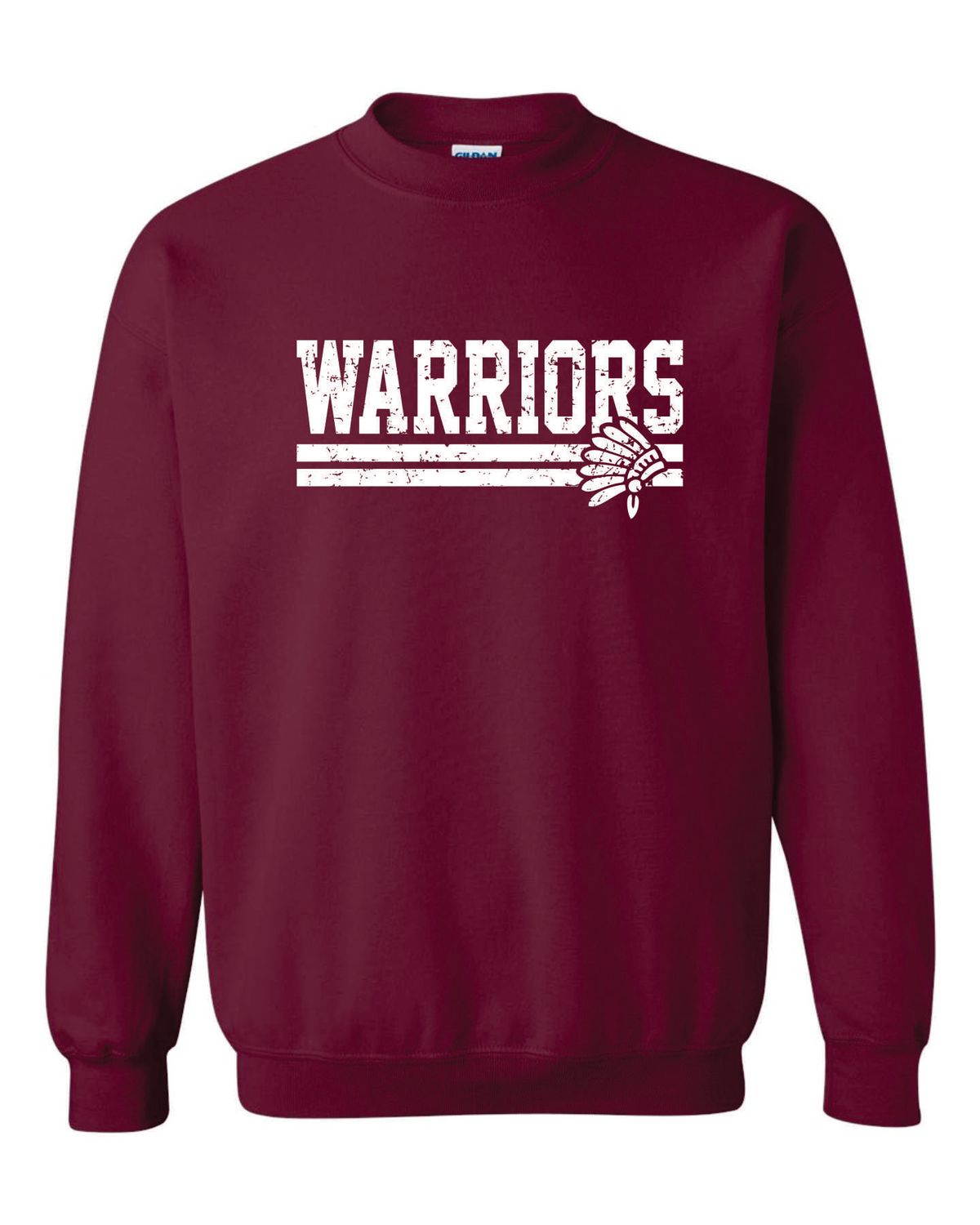 WARRIORS CREWNECK SWEATSHIRT, MAROON