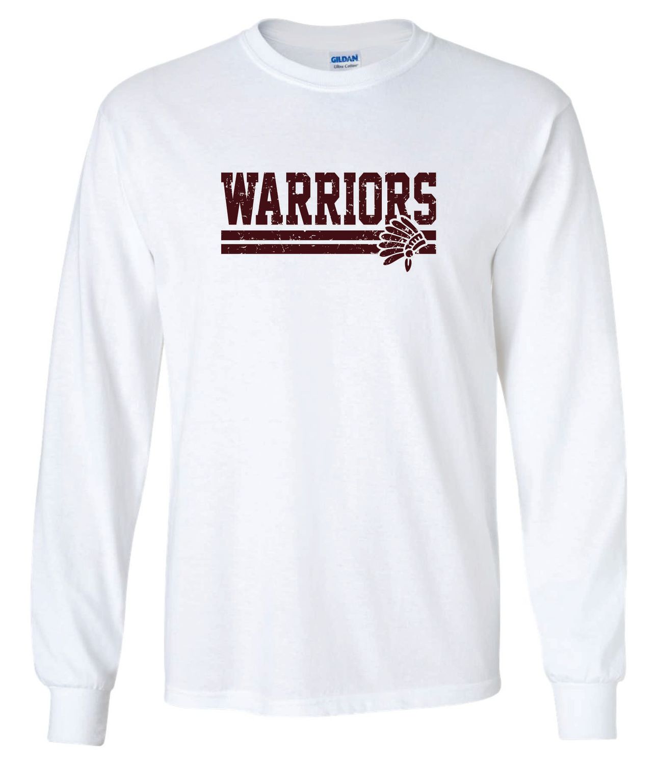 WARRIORS LONG SLEEVE T-SHIRT, WHITE