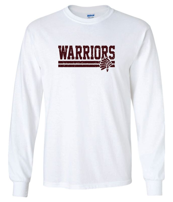 WARRIORS LONG SLEEVE T-SHIRT, WHITE
