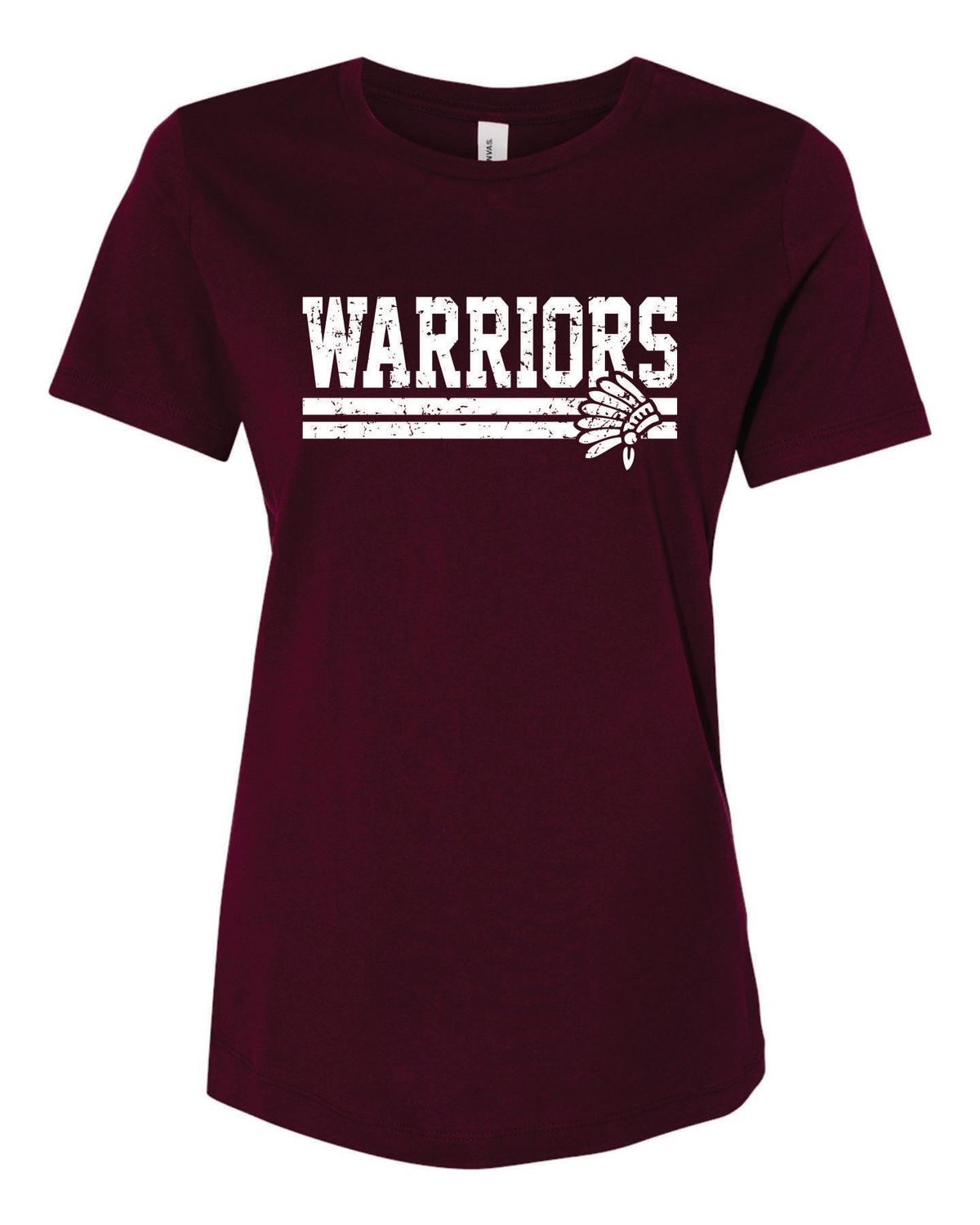WARRIORS WOMEN'S RELAXED T-SHIRT, MAROON