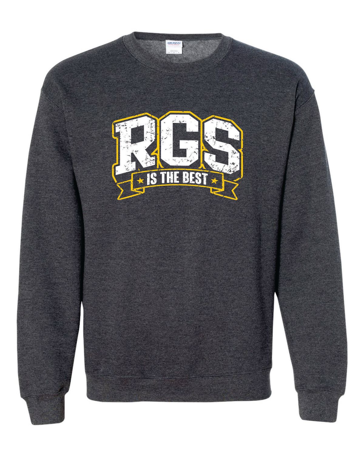 RGS CREWNECK SWEATSHIRT, DARK HEATHER GREY