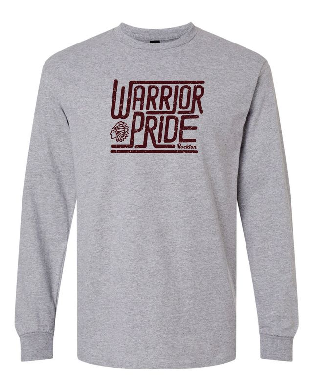 WARRIOR PRIDE LONG SLEEVE T-SHIRT, SPORT GREY