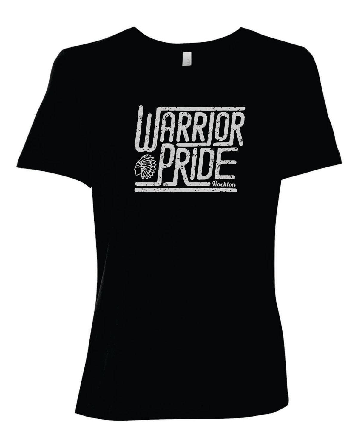 WARRIOR PRIDE WOMEN'S RELAXED T-SHIRT, BLACK