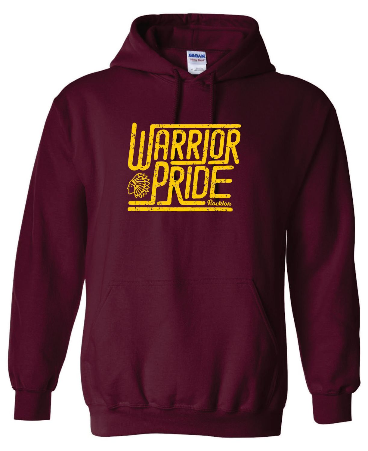 WARRIOR PRIDE HOODED SWEATSHIRT, MAROON