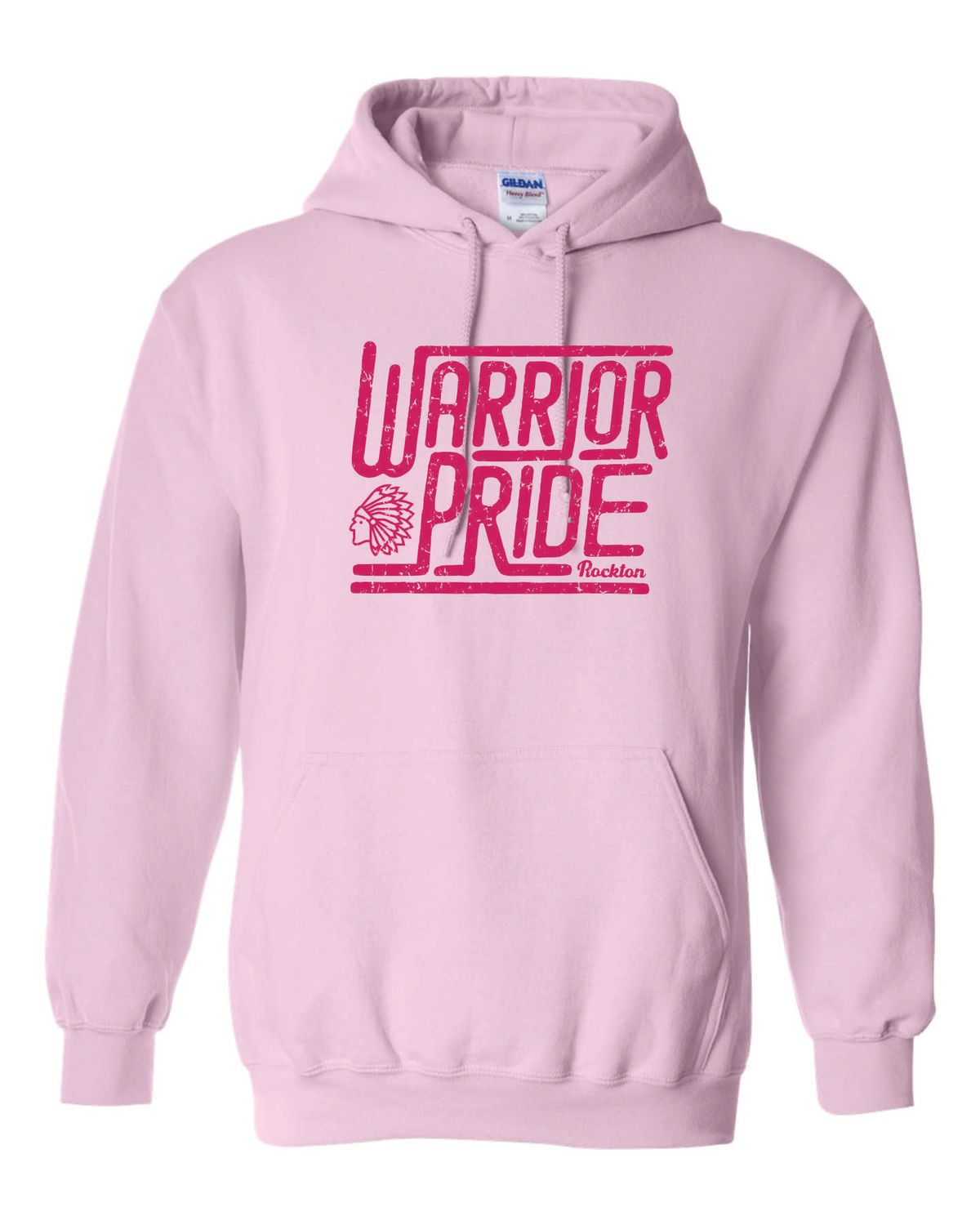 WARRIOR PRIDE HOODED SWEATSHIRT, LIGHT PINK