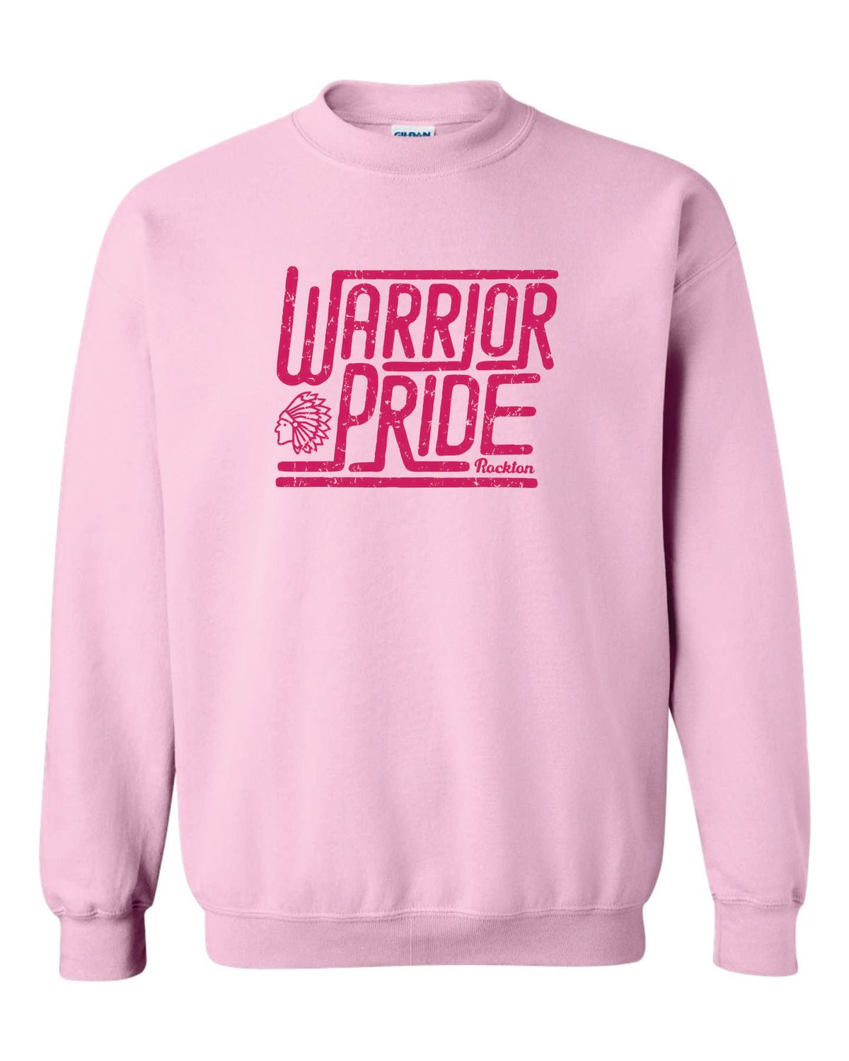 WARRIOR PRIDE CREWNECK SWEATSHIRT, LIGHT PINK