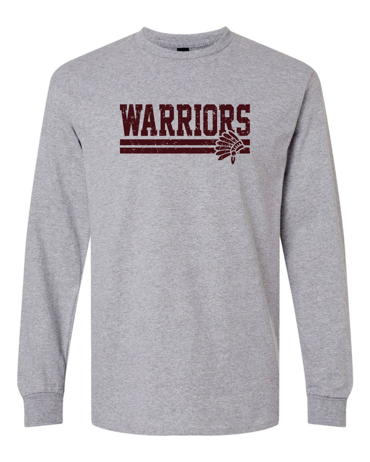 WARRIORS LONG SLEEVE T-SHIRT, SPORT GREY