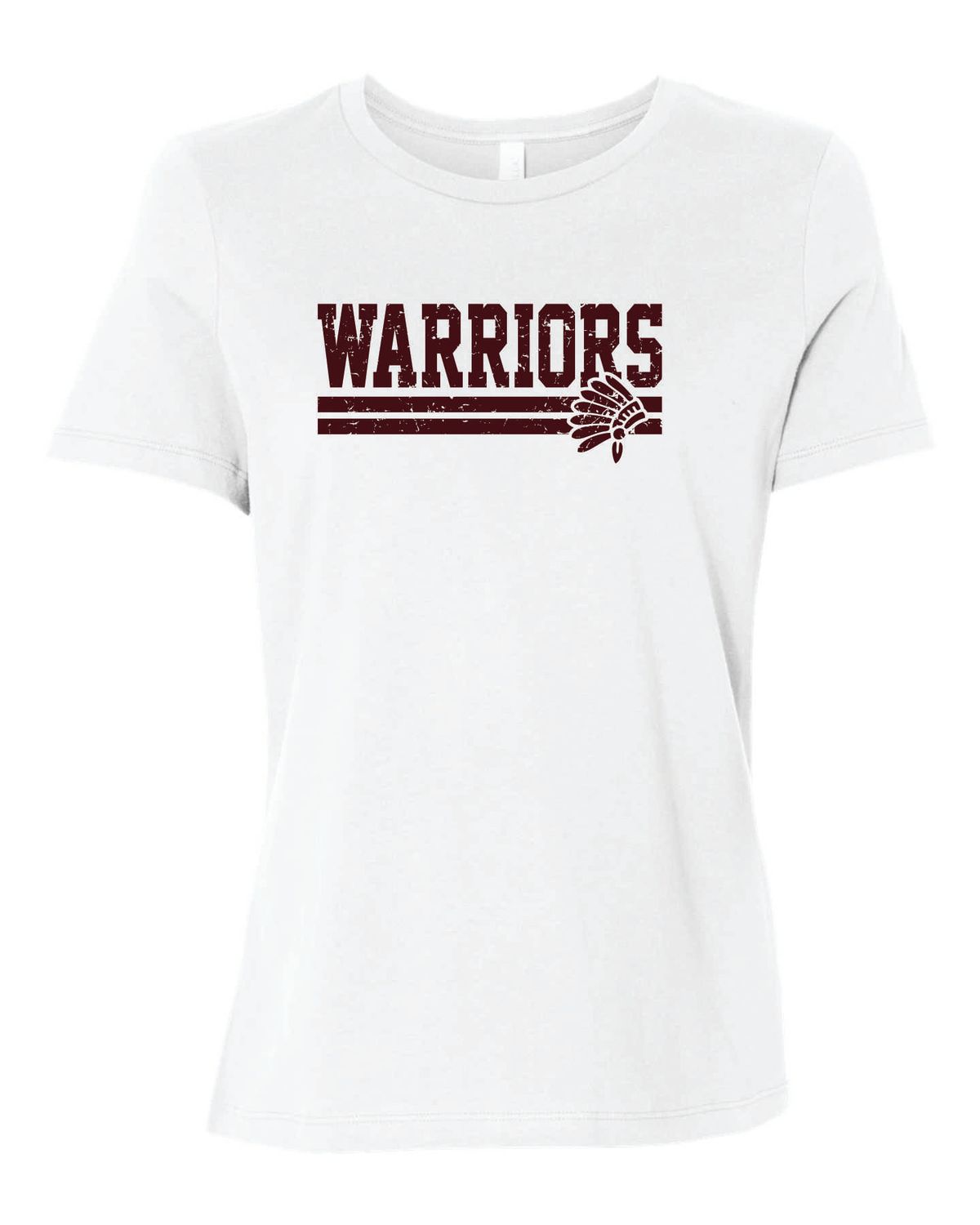 WARRIORS WOMEN'S RELAXED T-SHIRT, WHITE