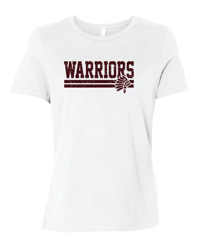 WARRIORS WOMEN'S RELAXED T-SHIRT, WHITE