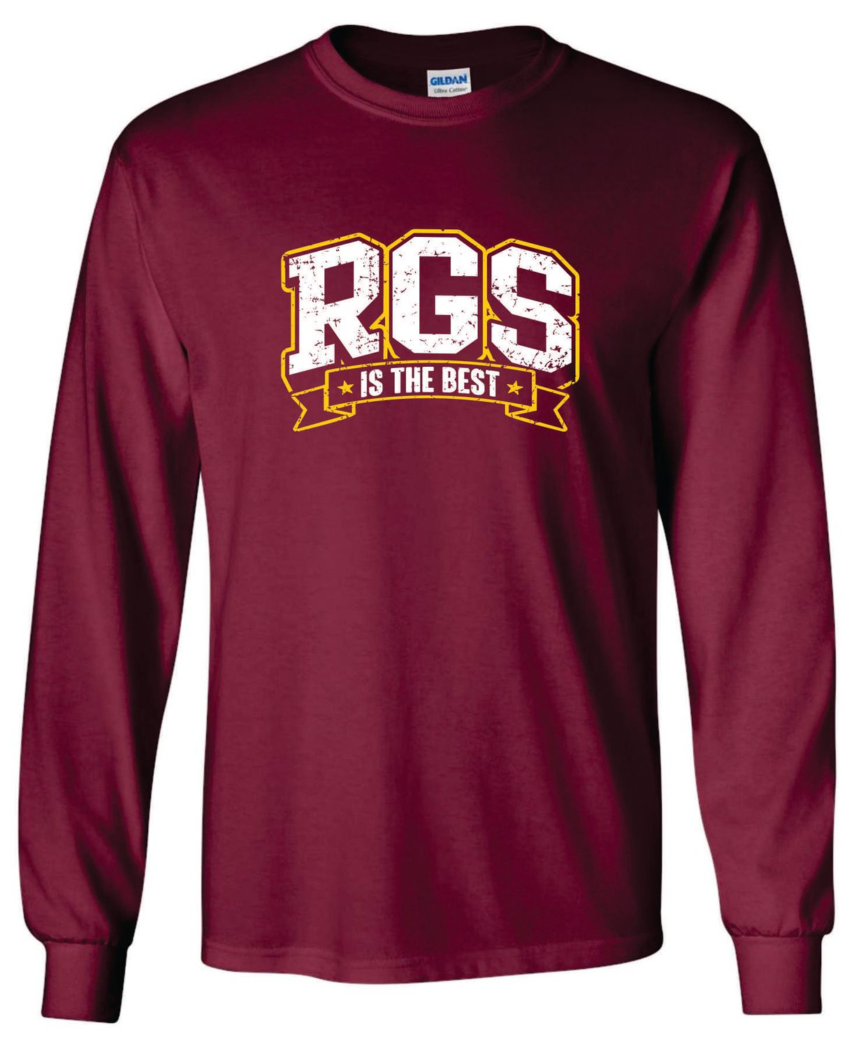 RGS LONG SLEEVE T-SHIRT, MAROON