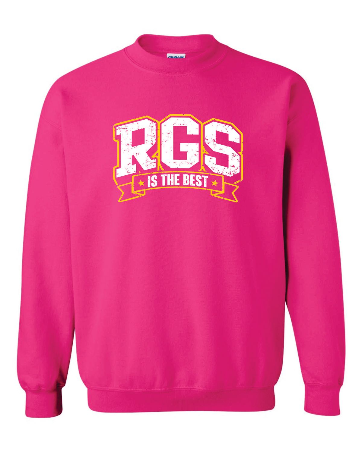 RGS CREWNECK SWEATSHIRT, HELICONIA PINK