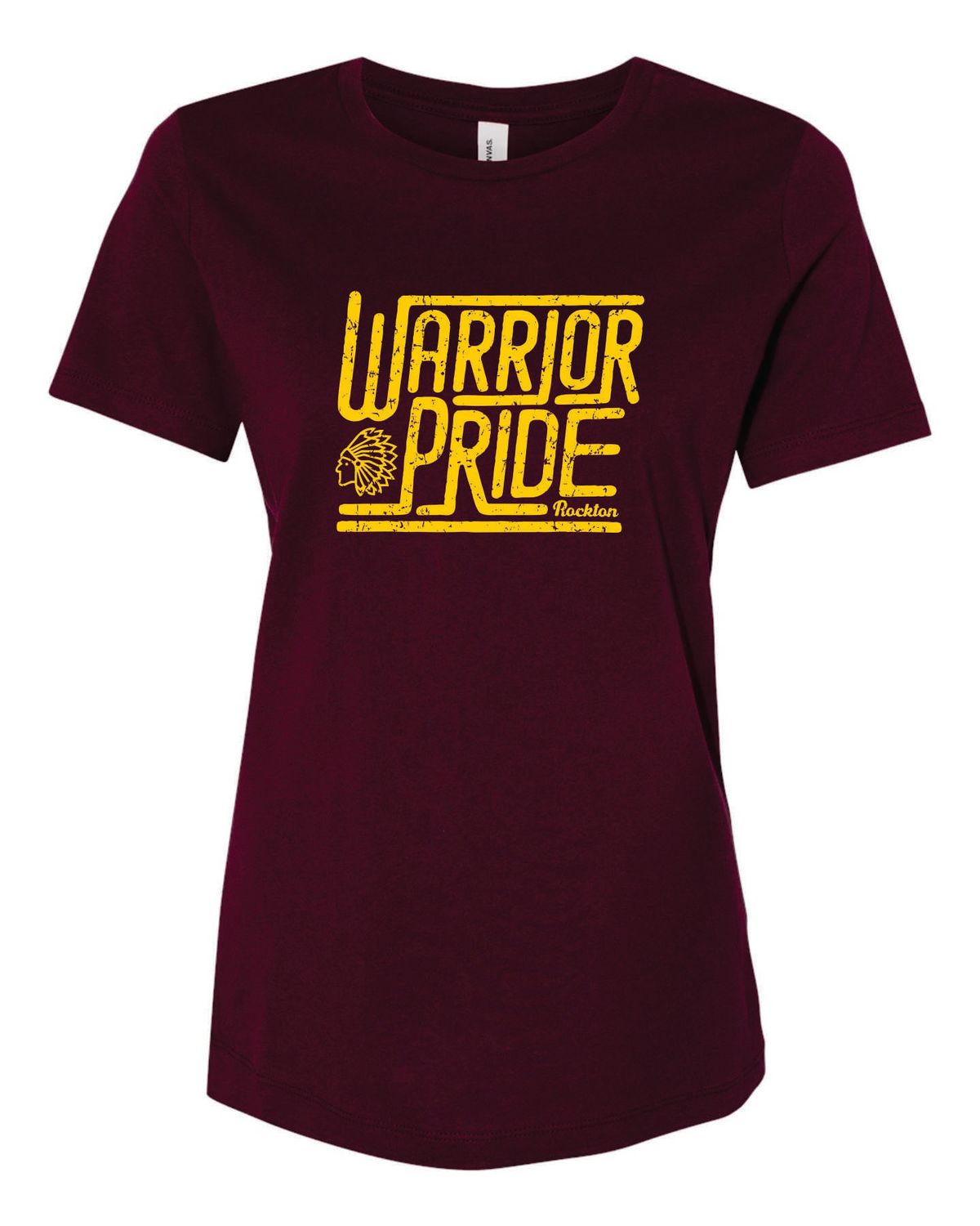 WARRIOR PRIDE WOMEN'S RELAXED T-SHIRT, MAROON