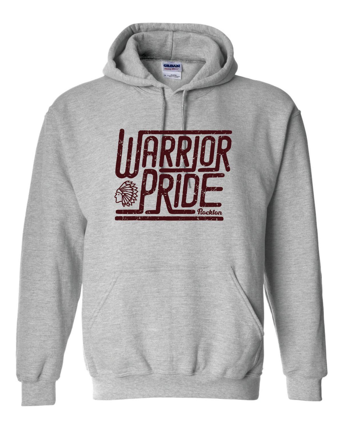 WARRIOR PRIDE HOODED SWEATSHIRT, SPORT GREY