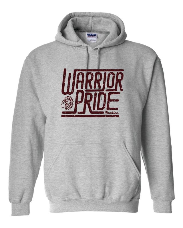 WARRIOR PRIDE HOODED SWEATSHIRT, SPORT GREY