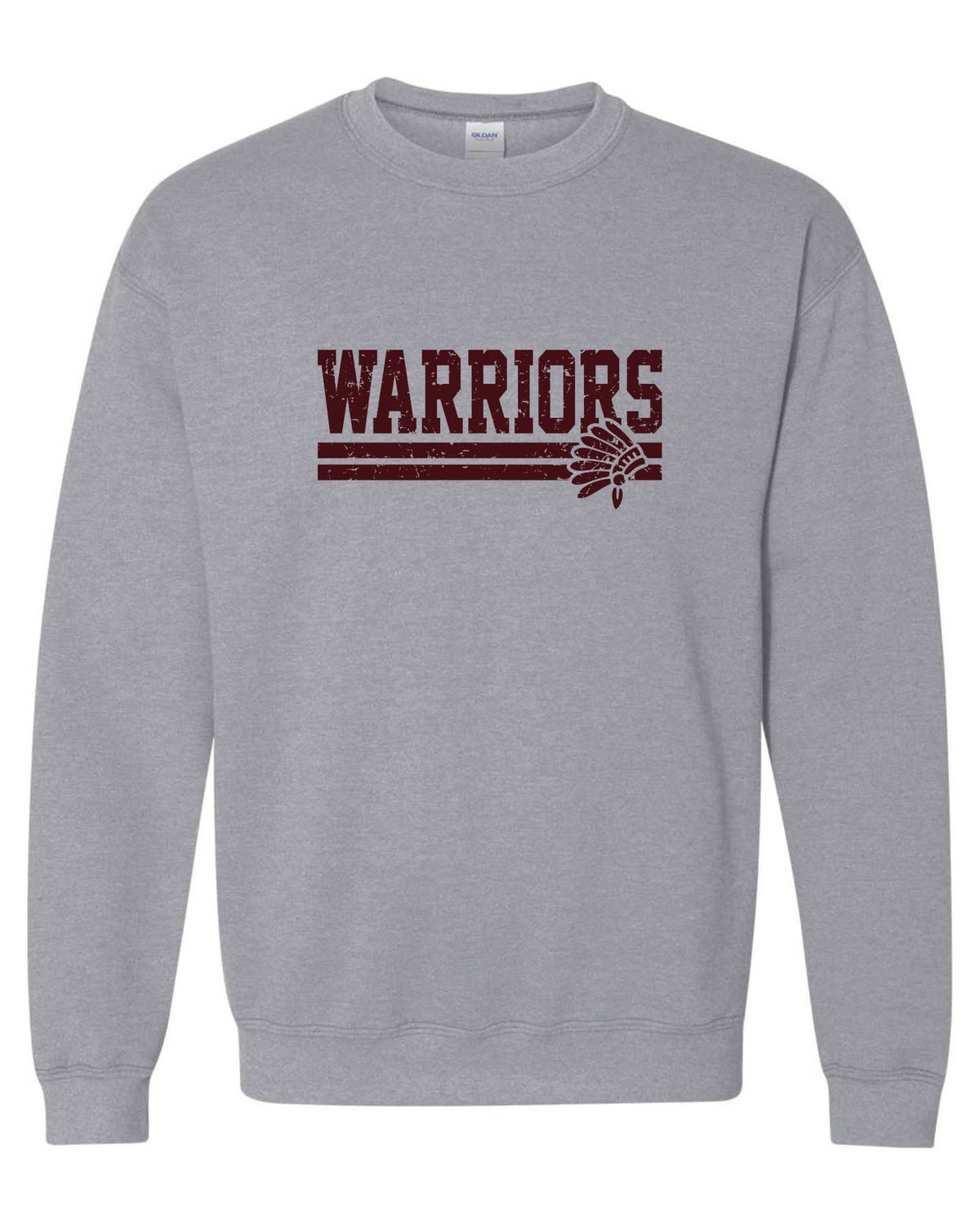 WARRIORS CREWNECK SWEATSHIRT, SPORT GREY