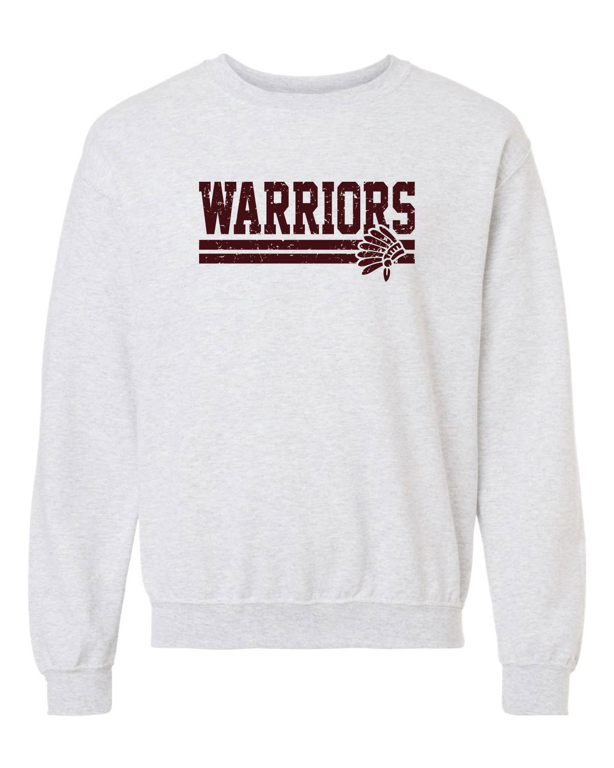 WARRIORS CREWNECK SWEATSHIRT, ASH GREY