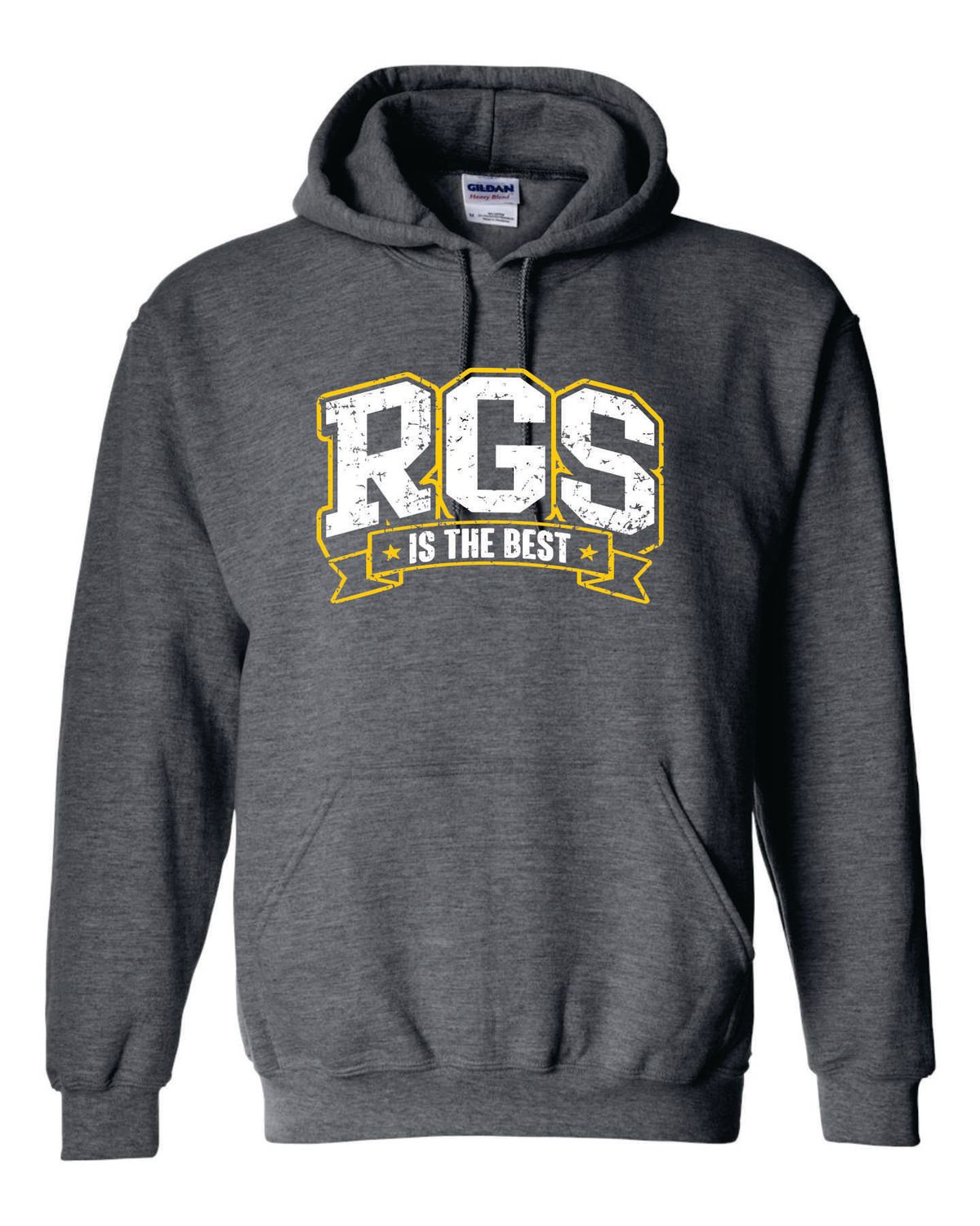 RGS HOODED SWEATSHIRT, DARK HEATHER GREY