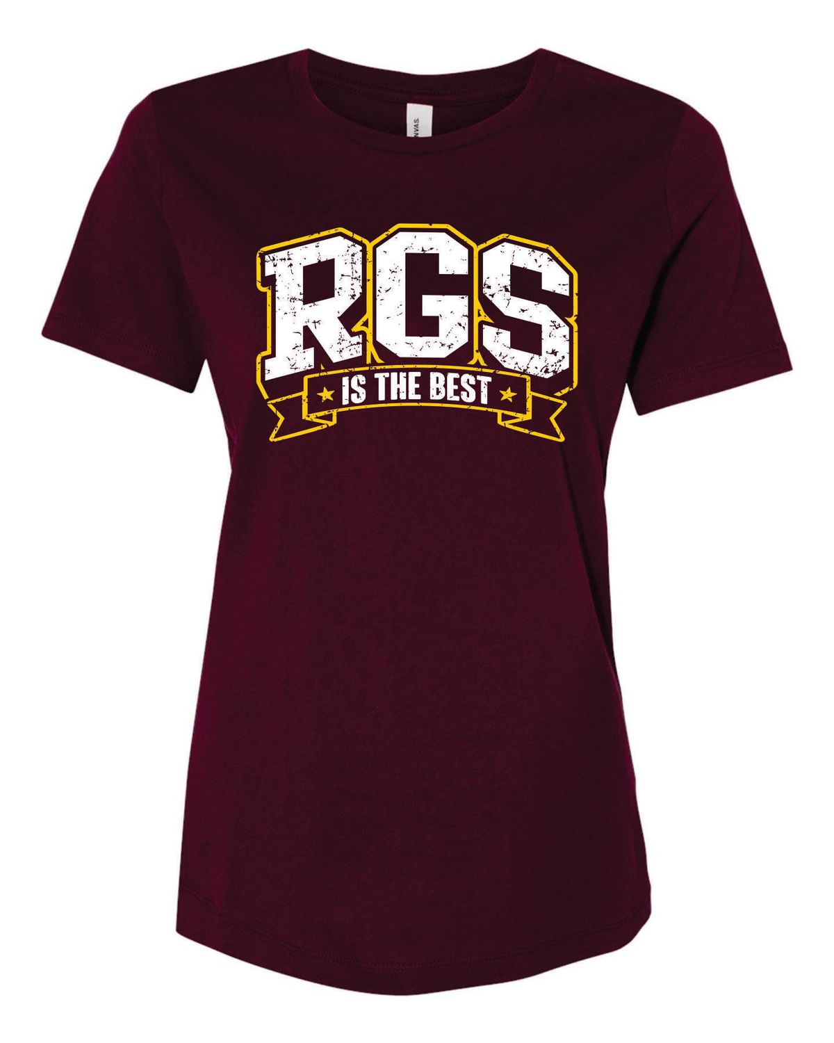 RGS WOMEN'S RELAXED T-SHIRT, MAROON