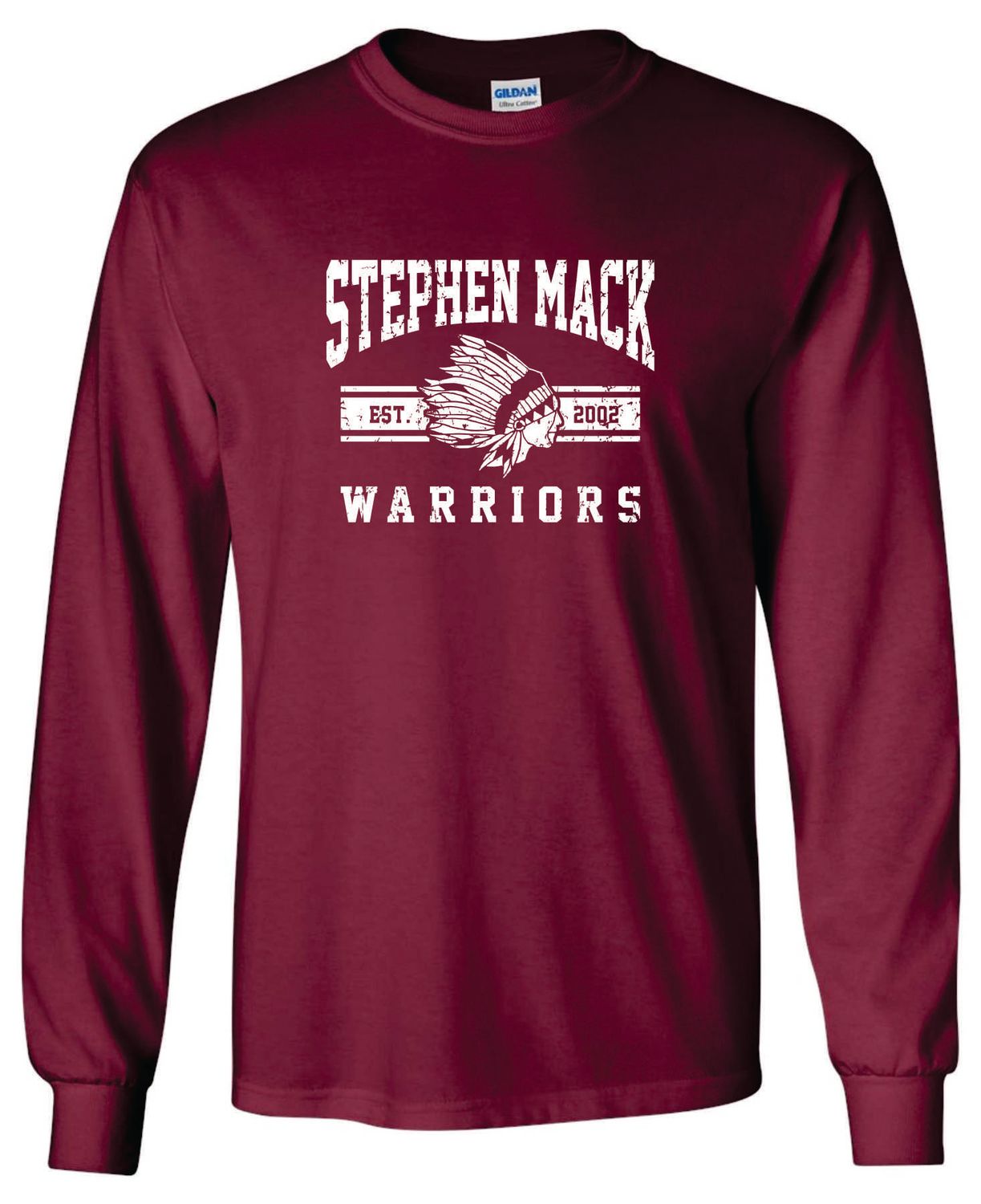 STEPHEN MACK LONG SLEEVE T-SHIRT, MAROON