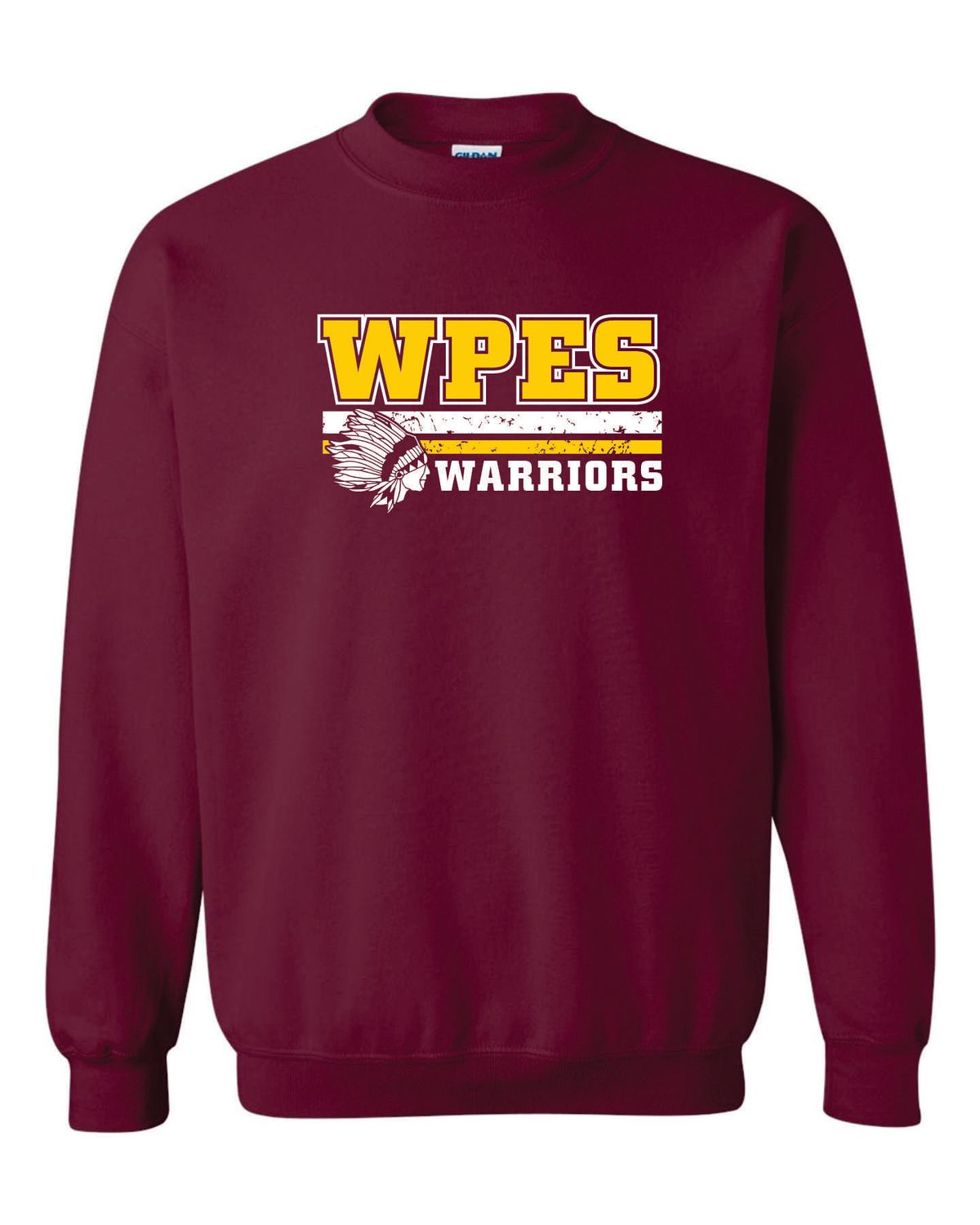 WPES CREWNECK SWEATSHIRT, MAROON