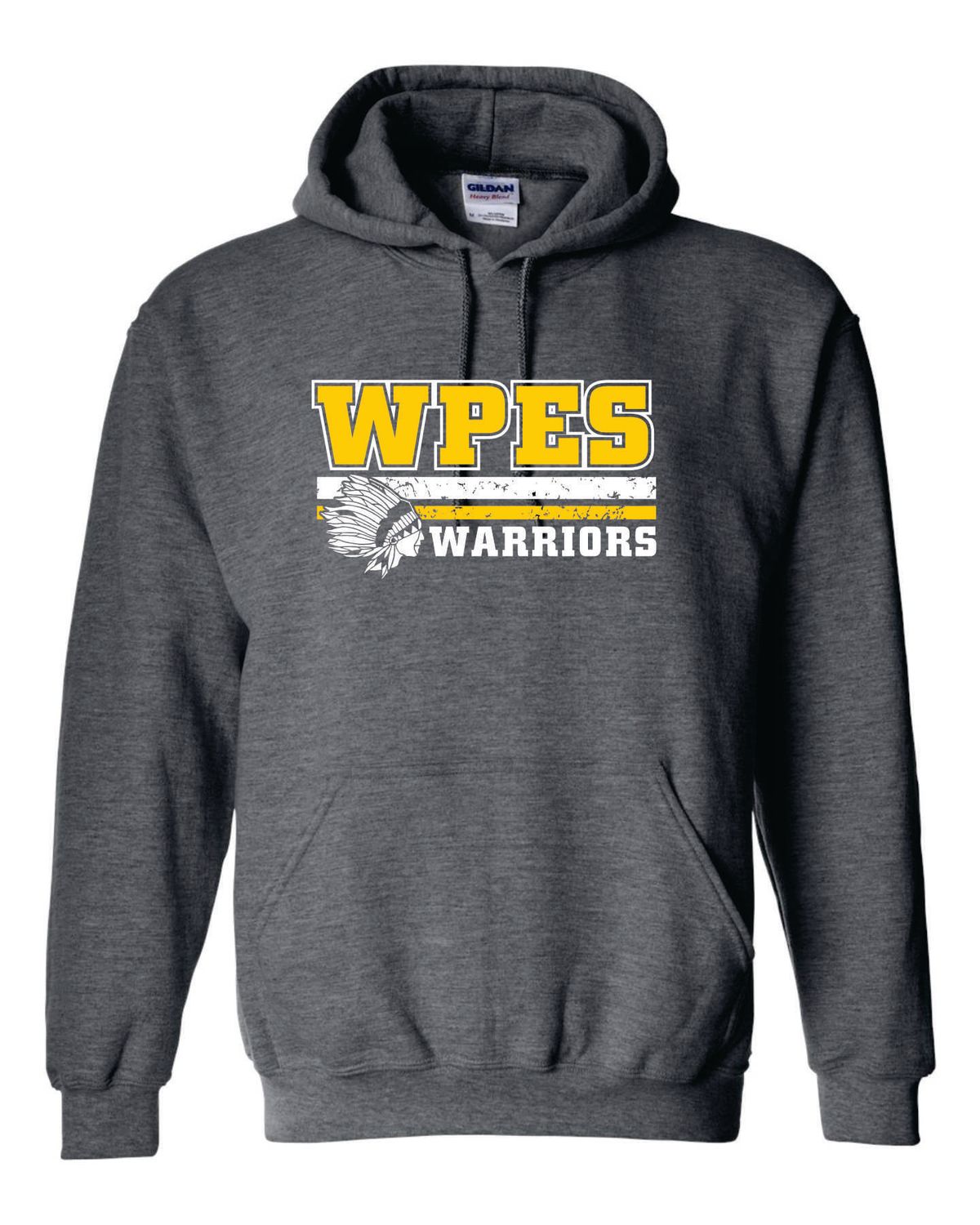 WPES HOODED SWEATSHIRT, DARK HEATHER GREY