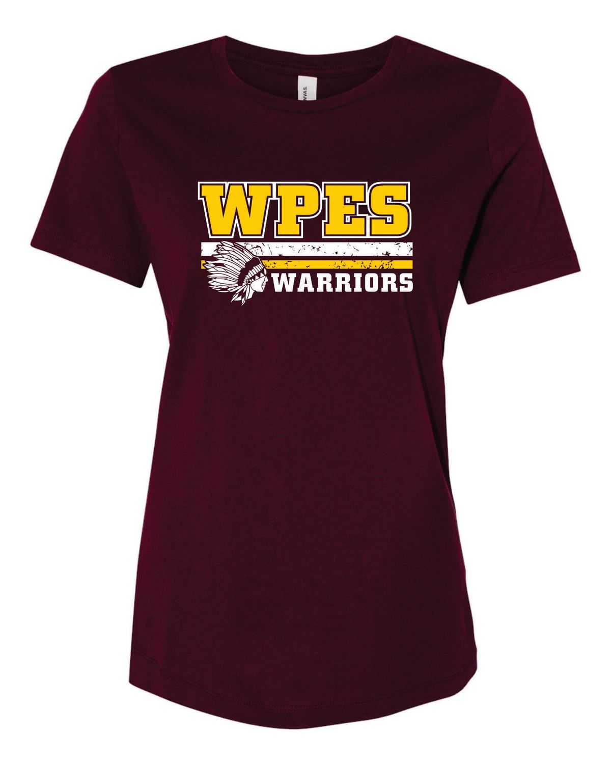 WPES WOMEN'S RELAXED T-SHIRT, MAROON