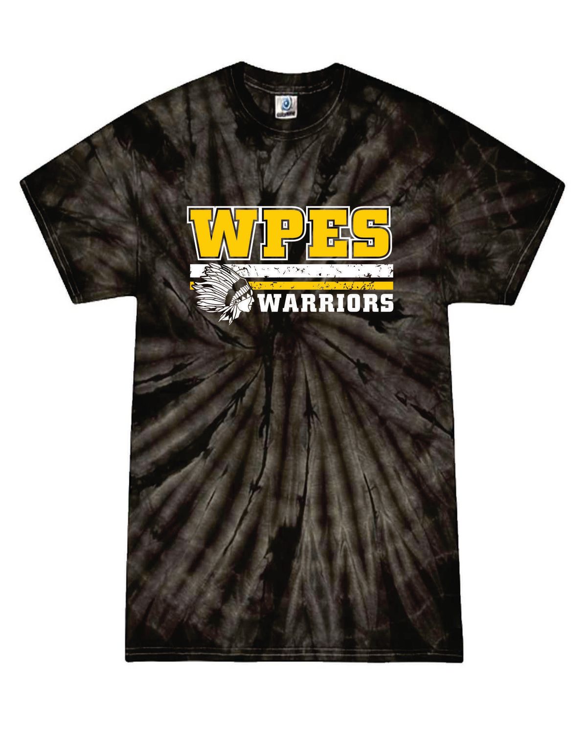 WPES TIE-DYE T-SHIRT, SPIDER BLACK