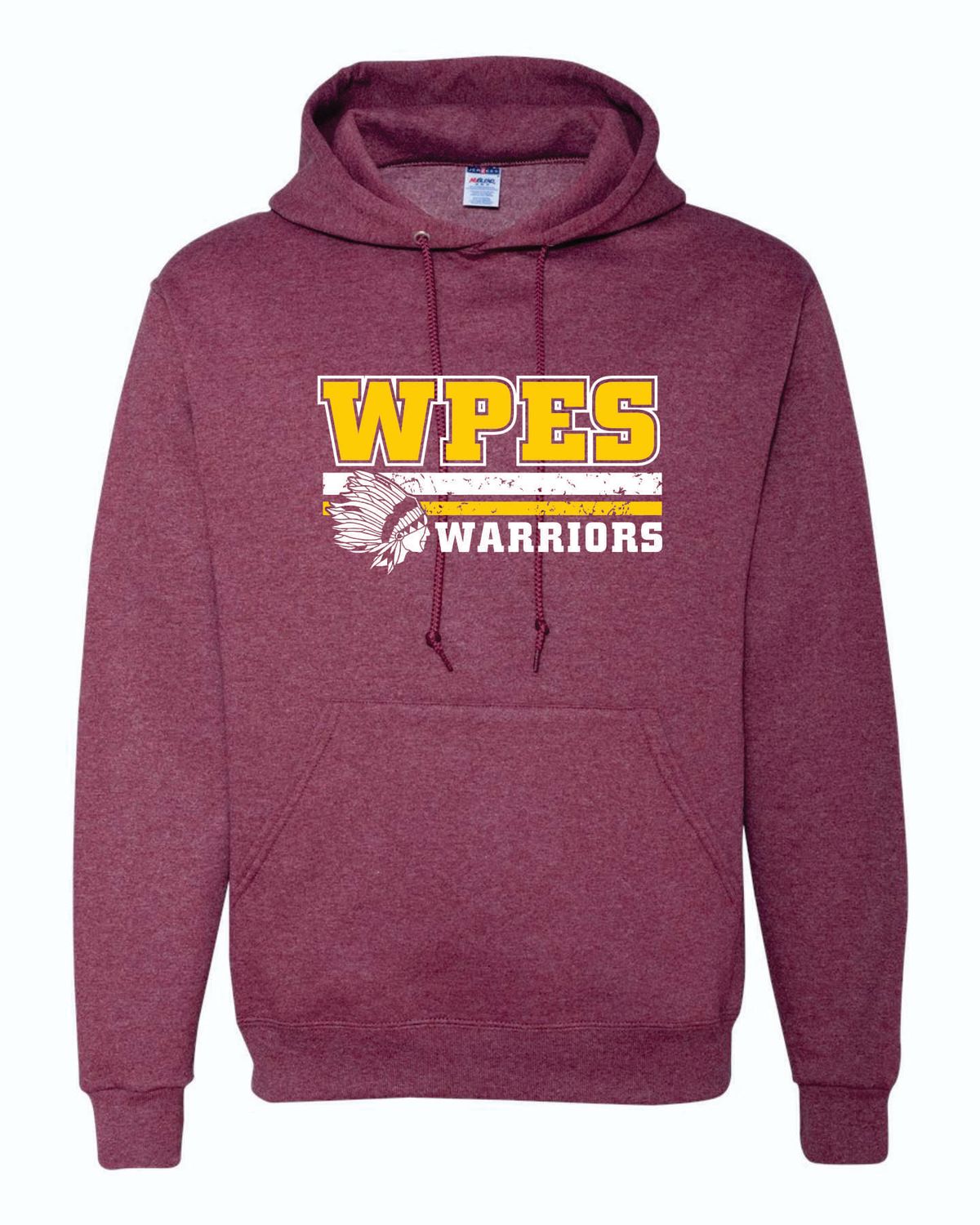 WPES HOODED SWEATSHIRT, VINTAGE HEATHER MAROON