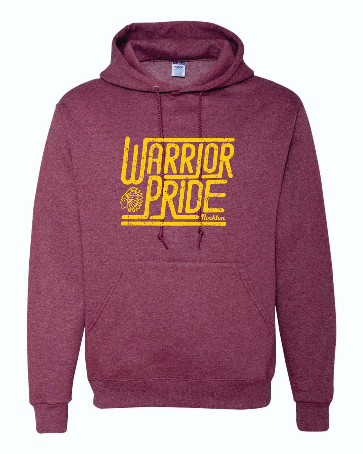 WARRIOR PRIDE HOODED SWEATSHIRT, VINTAGE HEATHER MAROON