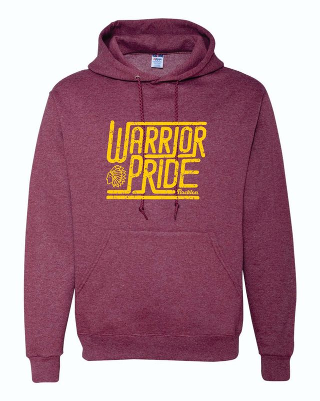 WARRIOR PRIDE HOODED SWEATSHIRT, VINTAGE HEATHER MAROON