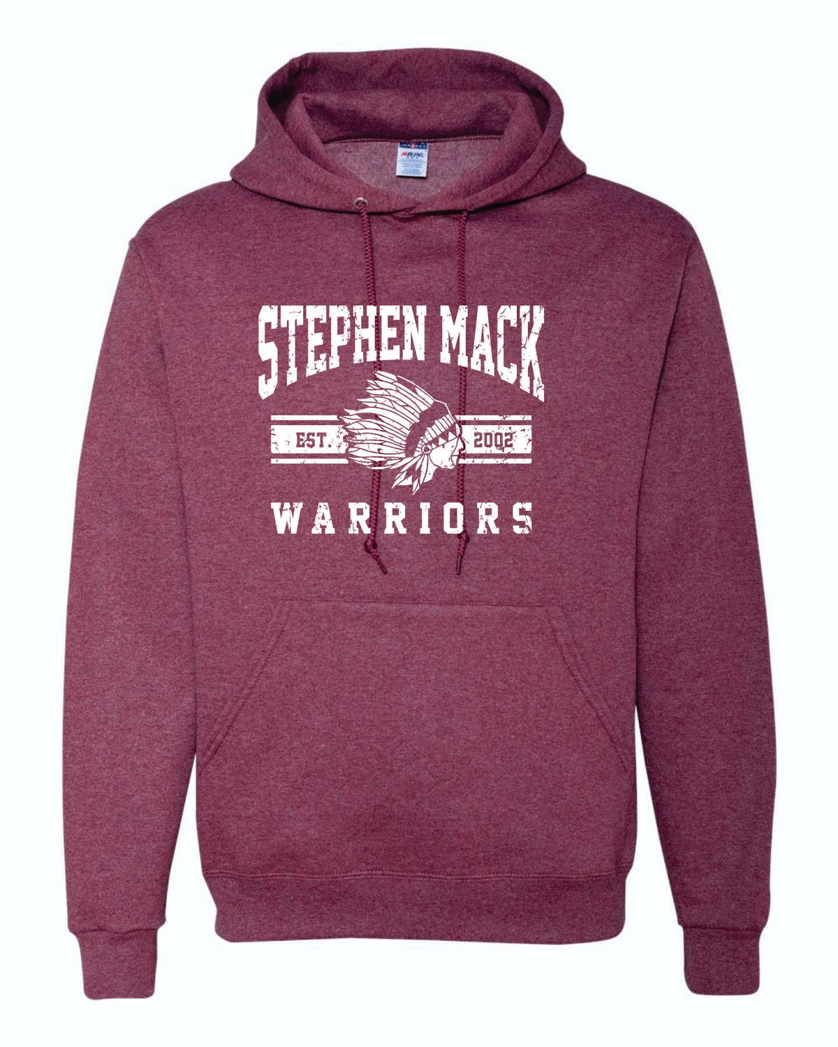 STEPHEN MACK HOODED SWEATSHIRT, VINTAGE HEATHER MAROON