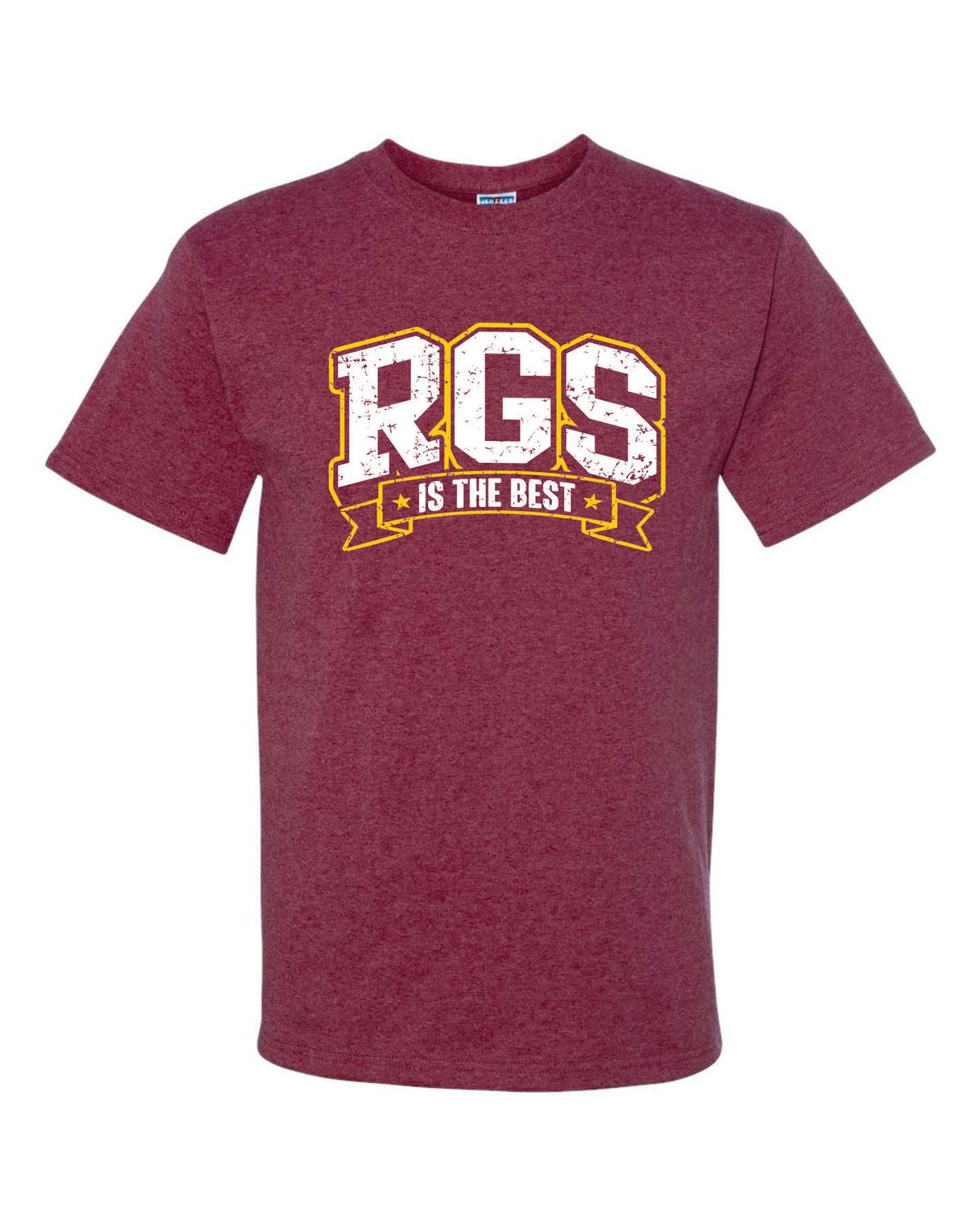 RGS T-SHIRT, VINTAGE HEATHER MAROON