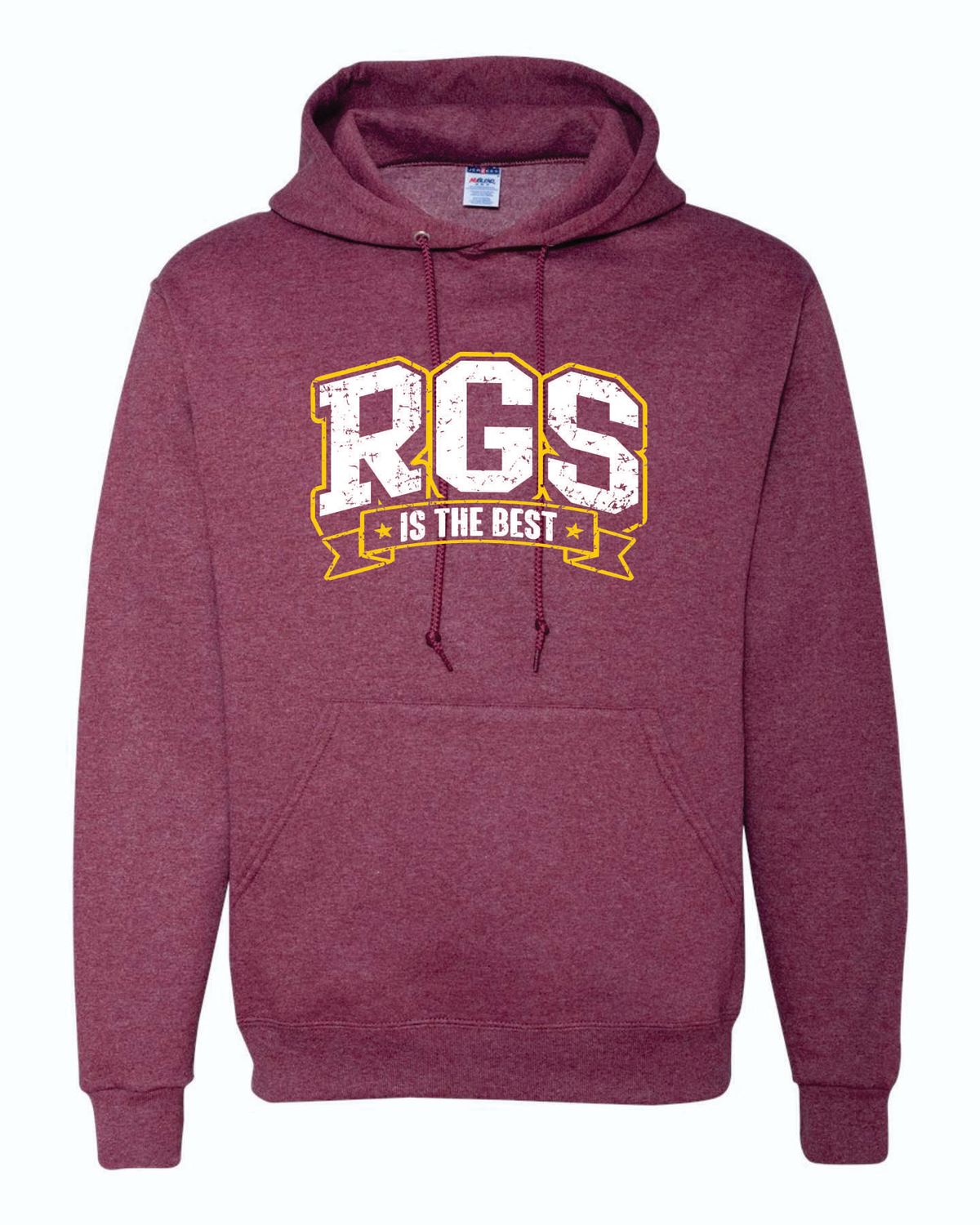 RGS HOODED SWEATSHIRT, VINTAGE HEATHER MAROON