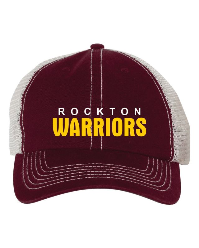 ROCKTON WARRIORS ADJUSTABLE MESH BACK CAP, EMBROIDERED, 2 COLOR OPTIONS