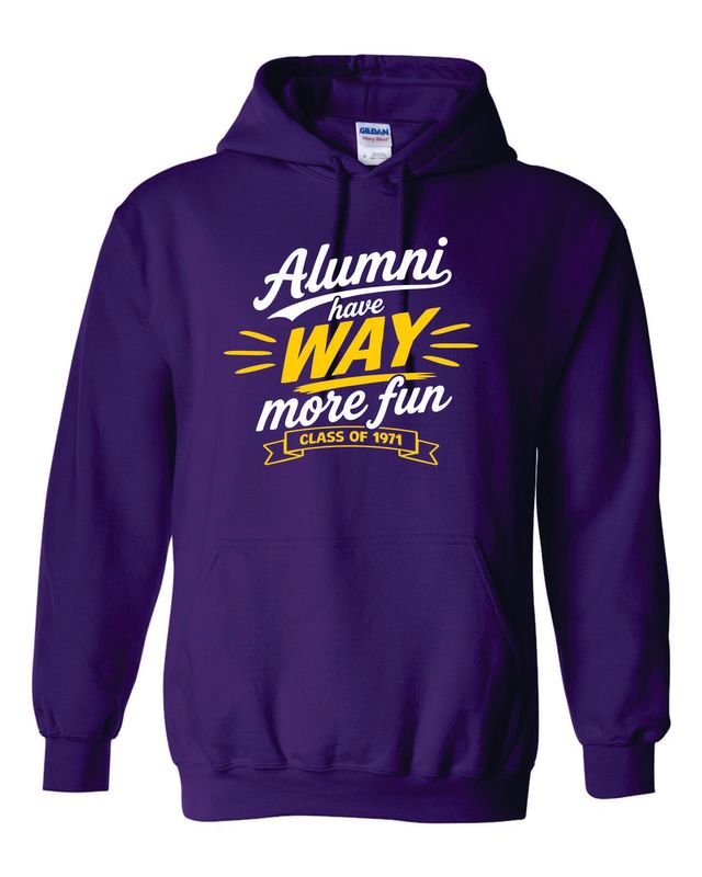 Class of 1971 Hooded Sweatshirt, Purple