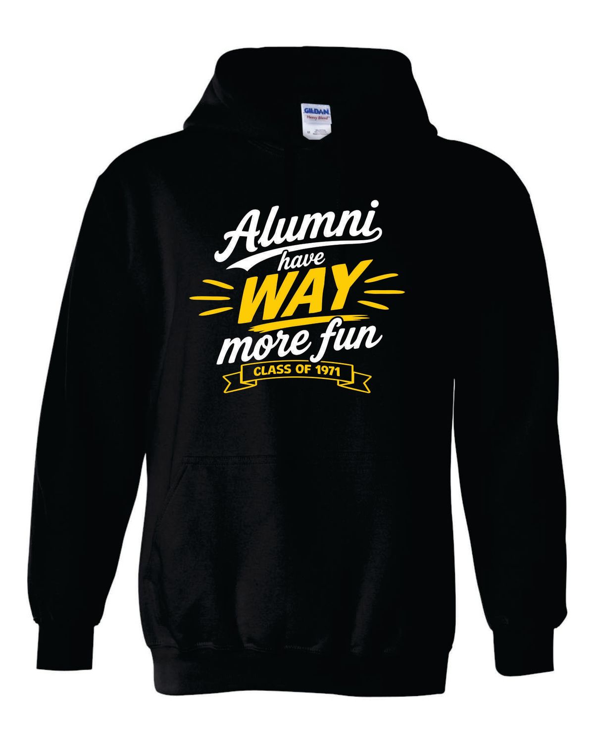 Class of 1971 Hooded Sweatshirt, Black