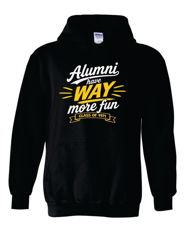 Class of 1971 Hooded Sweatshirt, Black