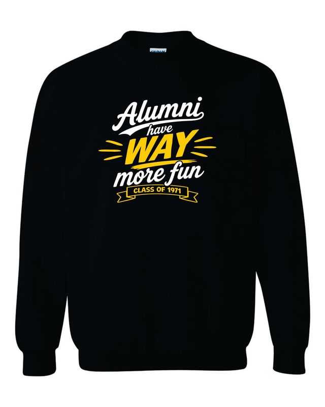 Class of 1971 Crewneck Sweatshirt, Black
